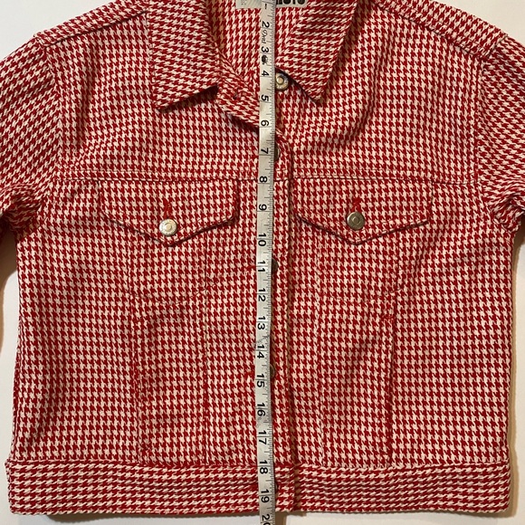 Topshop Red Houndstooth Jacket | US 6 UK 10 - Picture 5 of 13